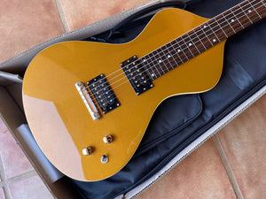 SOLD FACTORY SECOND 2024-25 Asher Electro Hawaiian® Junior Lap Steel Gold Top with Gig Bag!!