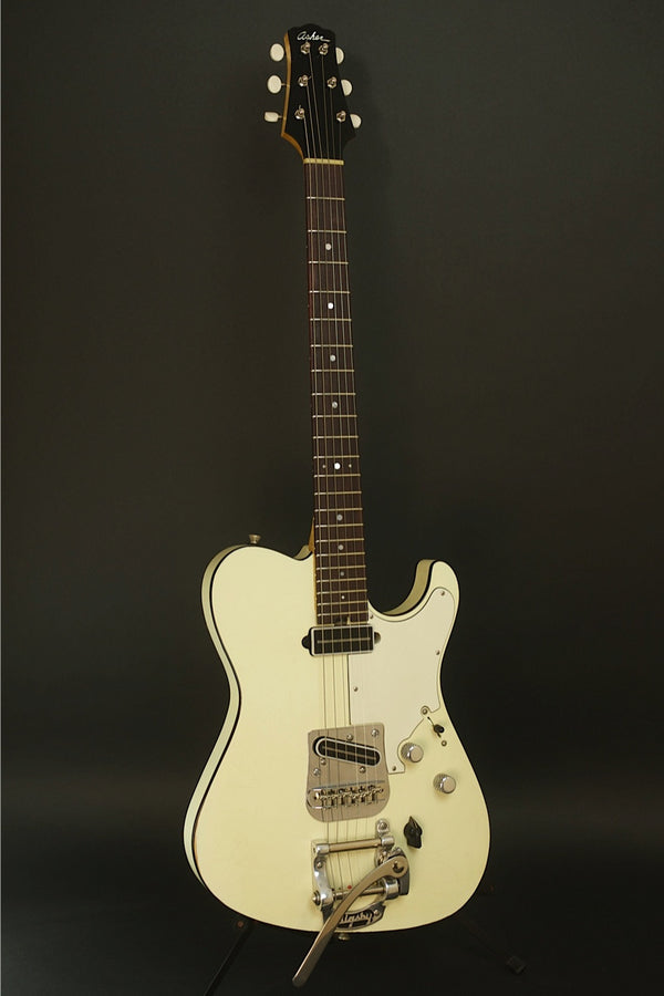SOLD Asher 2013 T Deluxe™ Guitar, Relic Olympic White w/ Bigsby