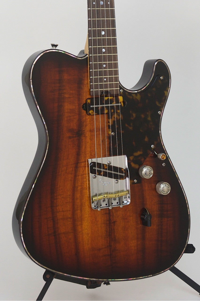 SOLD Asher 2014 Custom Shop T Deluxe ™ Guitar - Beautiful Figured Koa,  Deluxe Hardware, s/n 797