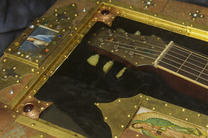 SOLD Voodoo Lap Steel - Asher Lap Steel Embellished by Artists Don Moser