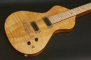 SOLD Asher 2016 "Hummingbird" Lap Steel with Flame Maple Top and Hand-cut Inlay #894