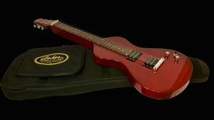 SOLD 2021 FACTORY SECOND WITH BELLY BAR Asher Electro Hawaiian® Junior Lap Steel Trans Cherry